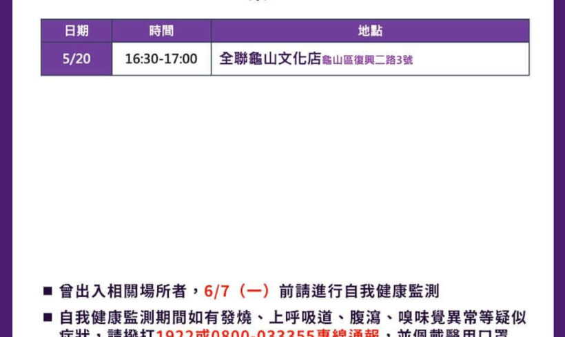 【0525公布桃園個案公共場所活動史】