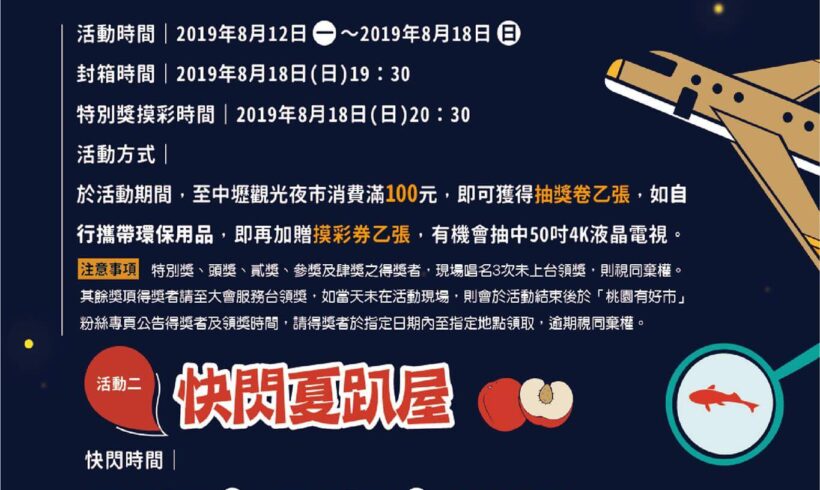 趁著週末假日，全家一起到中壢觀光夜市吃美食、抽好康！