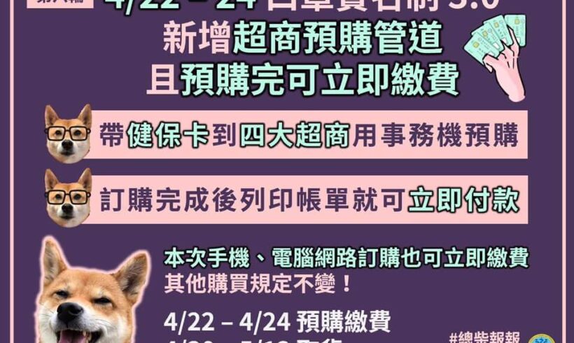 4/22-24 口罩實名制3.0