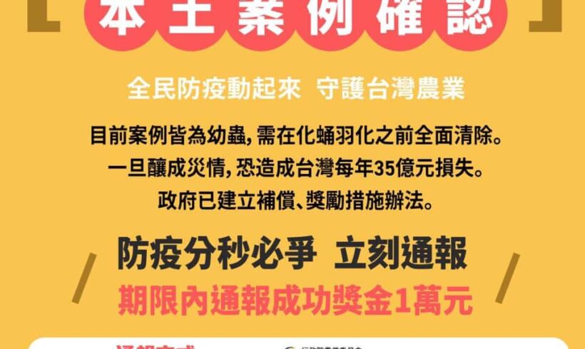 【秋行軍蟲防疫 把握10天黃金通報期】